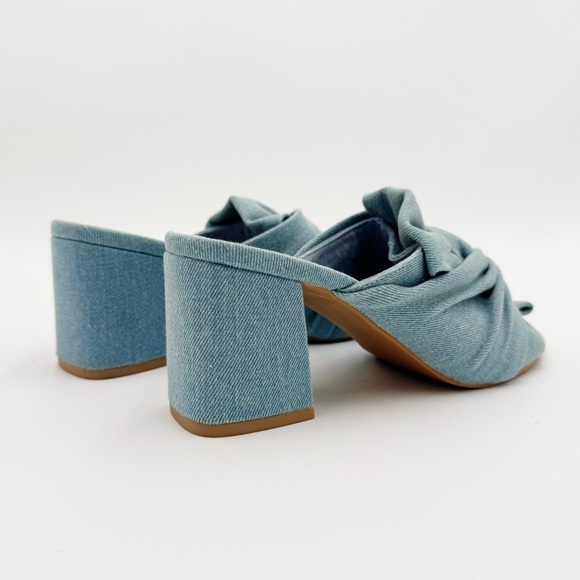 NWOT SEYCHELLES Denim Knot Slide Sandals – Size 7 - Picture 5 of 8